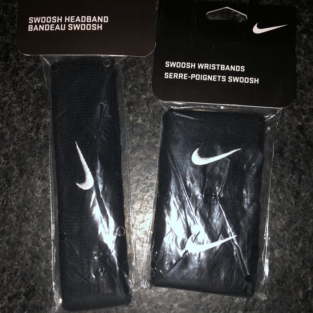 Nike sweatbands and headband